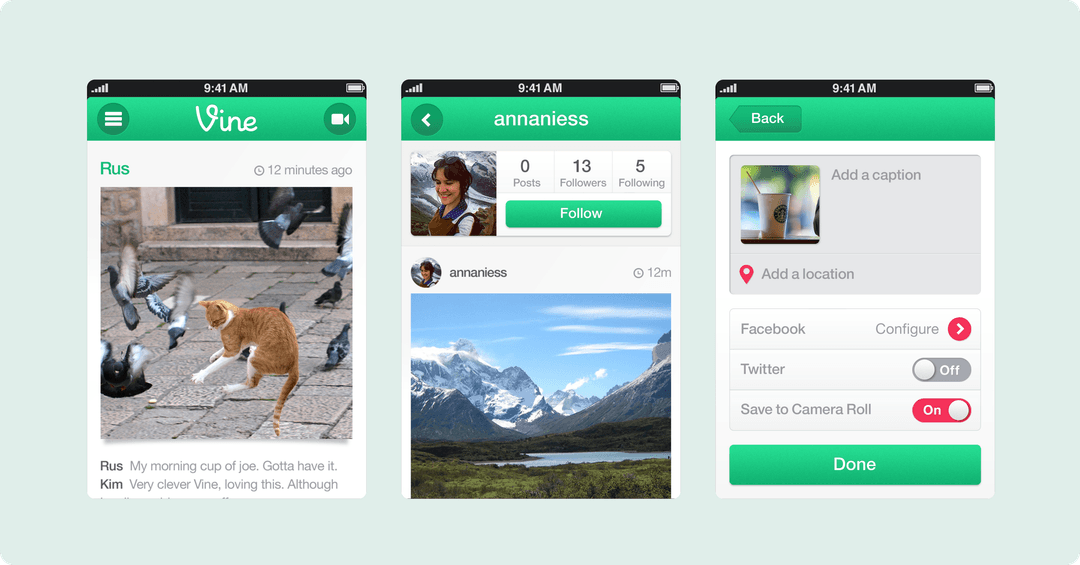 Vine - Invention, UX/UI Design, Development | Big Human