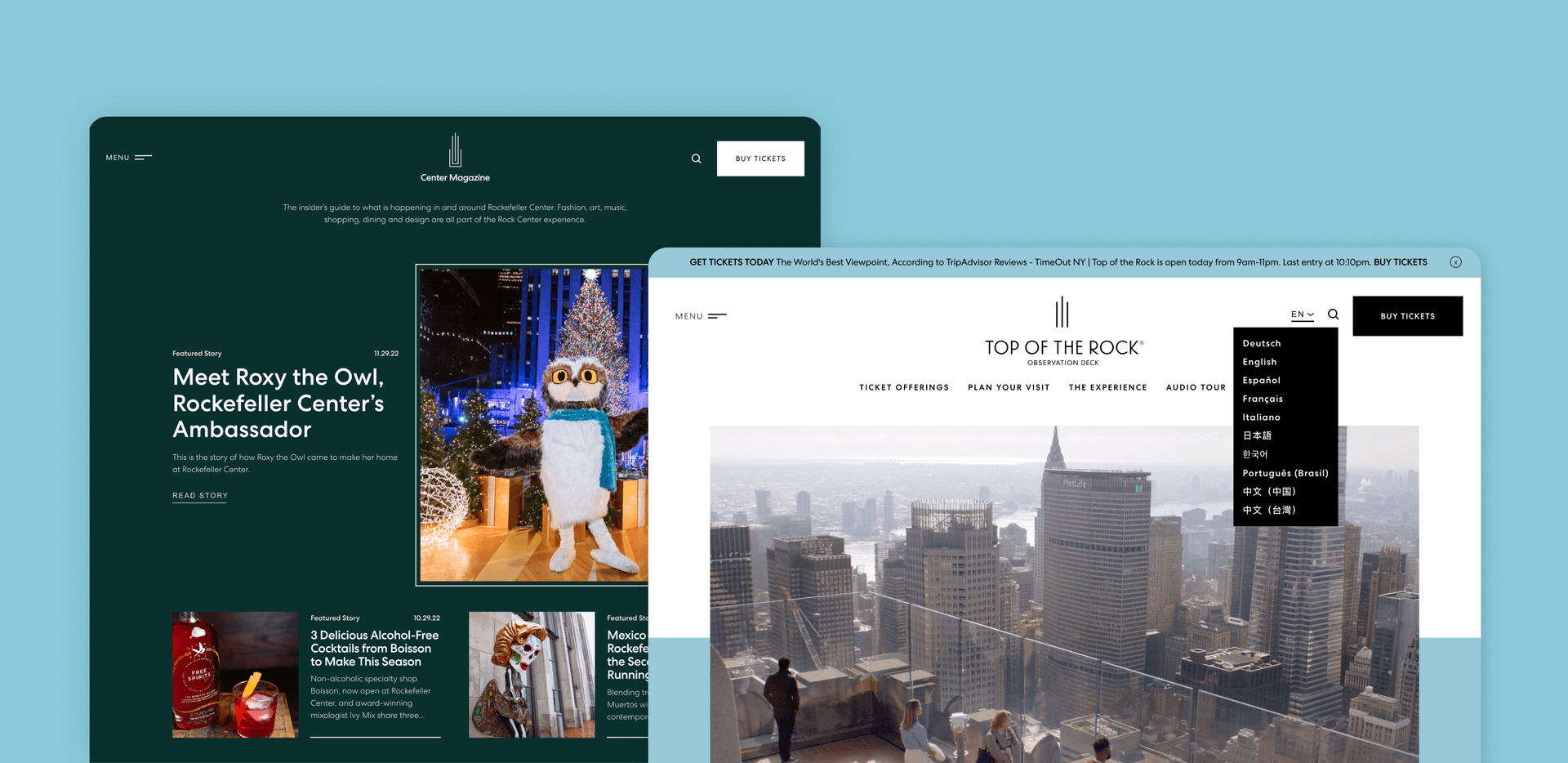 Next Rockefeller Rockefeller Center - Strategy, Content, SEO, UX/UI Design, Development ...