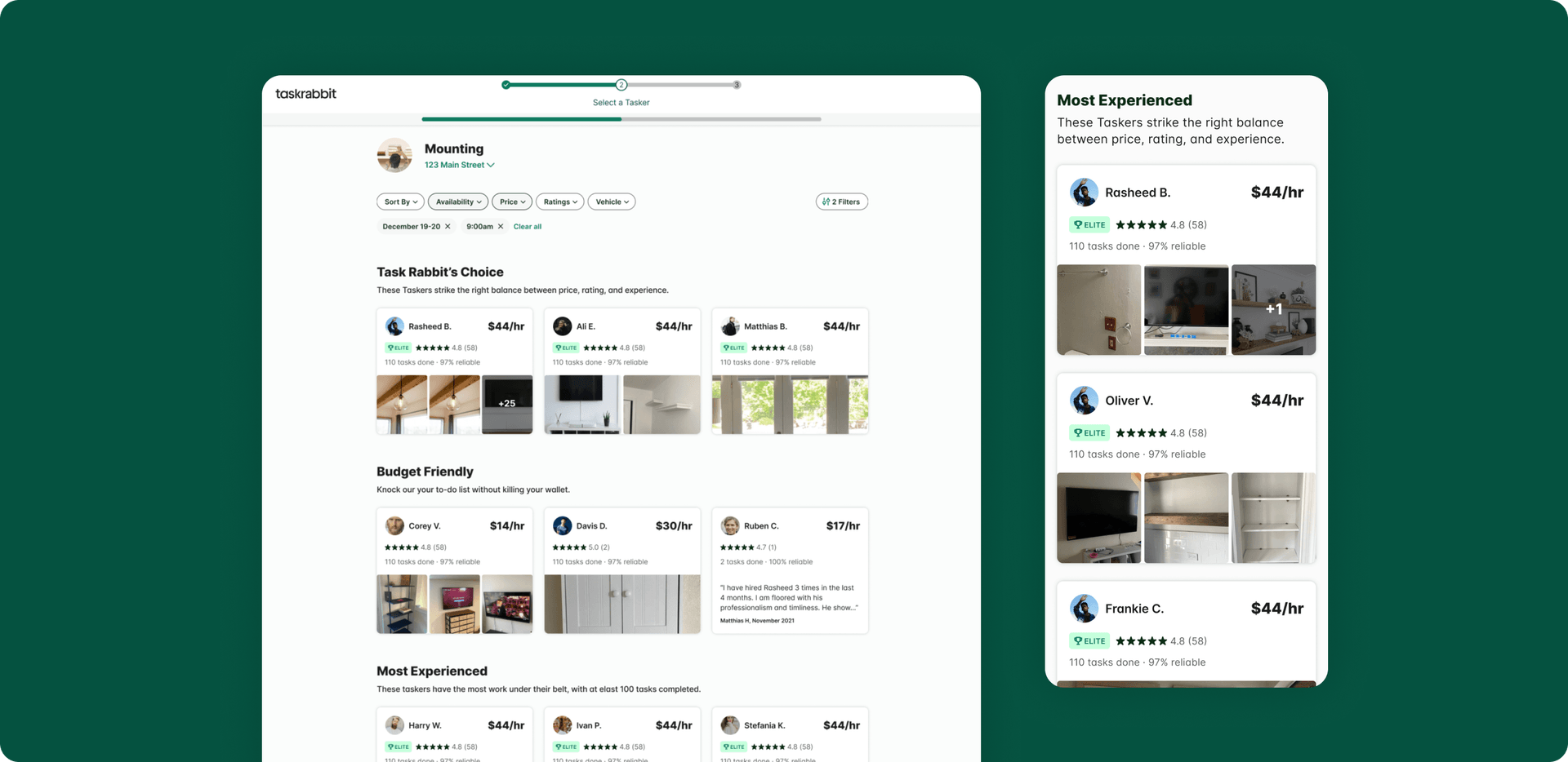 TaskRabbit UX/UI Design Big Human